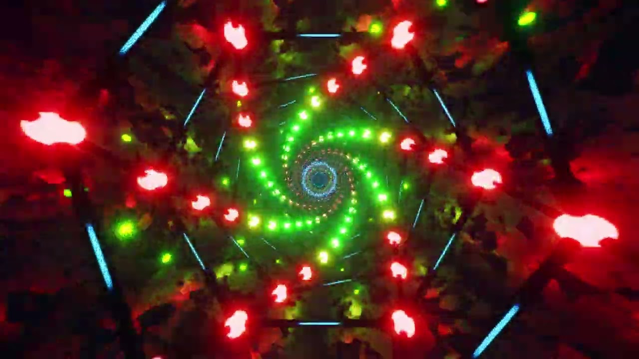 4K Animation. VJ Loop. Flight Through a Neon Triangle. Infinitely looped animation