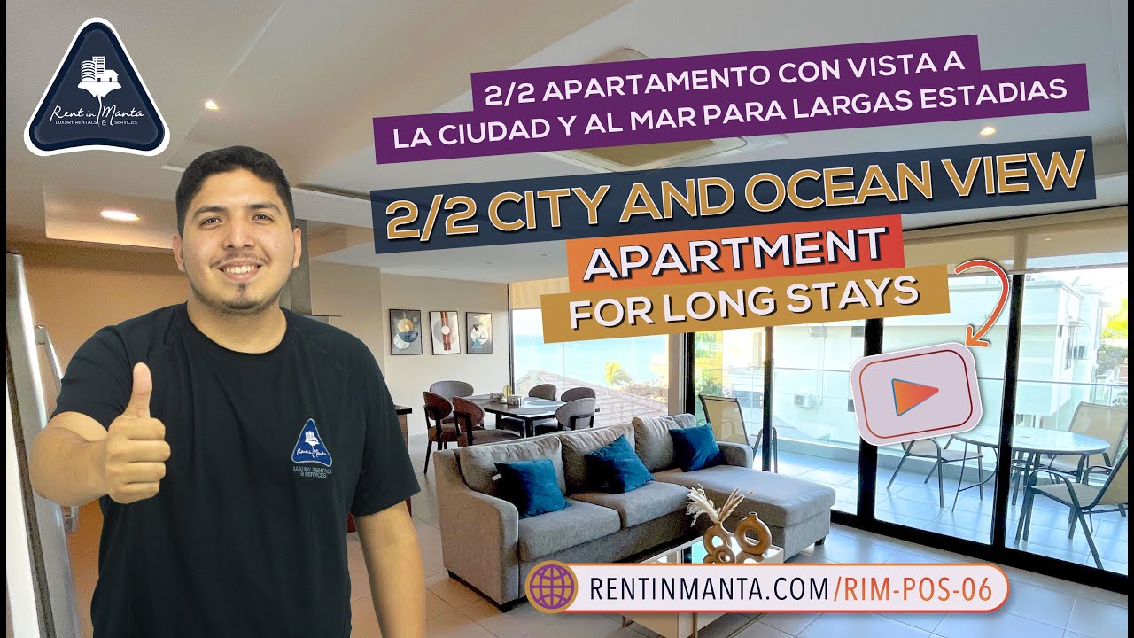 Fully Furnished 2 Bedroom For Rent in Manta at Poseidon Apart Hotel #luxuryrentals #rentinmanta