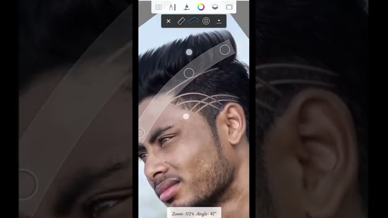 #haircut  Autodesk hair editing step by step  Face Smooth editing + Hair Style #shorts