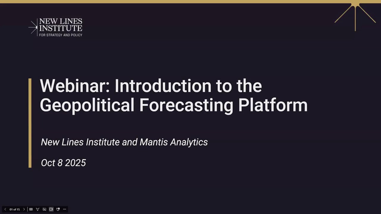 Introduction to the Geopolitical Forecasting Platform