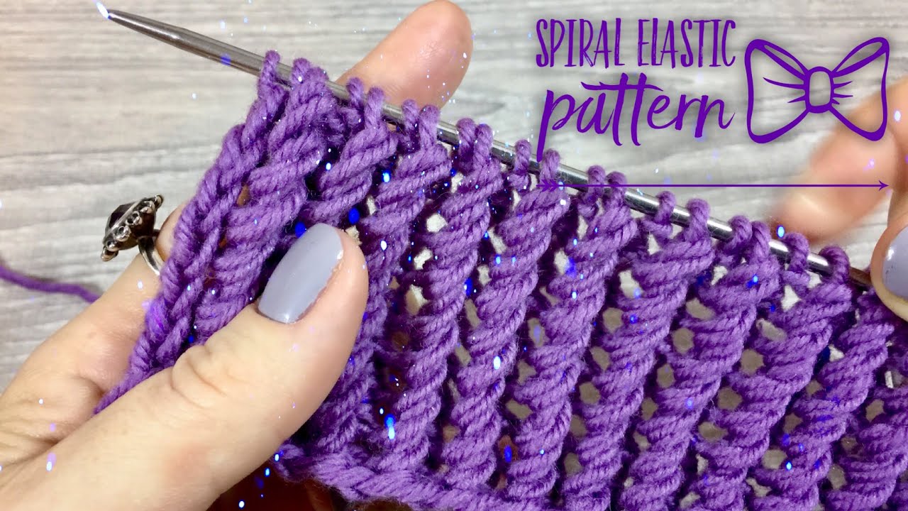 ФАНТАСТИЧЕСКИЙ СПИРАЛЬНЫЙ УЗОР СПИЦАМИ / ЭЛАСТИЧНЫЙ! / SPIRAL KNITTING STITCHES PATTERN