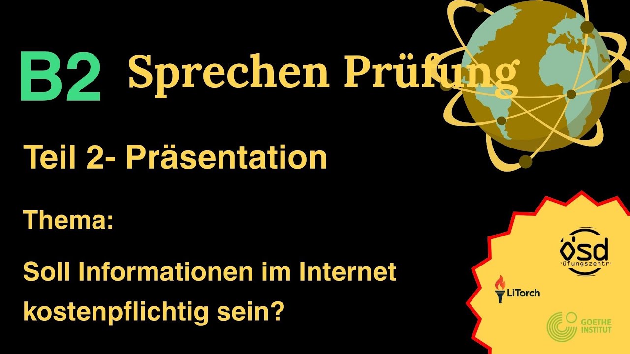 B2 Sprechen Teil 2 Sollten Informationen im Internet kostenpflichtig sein