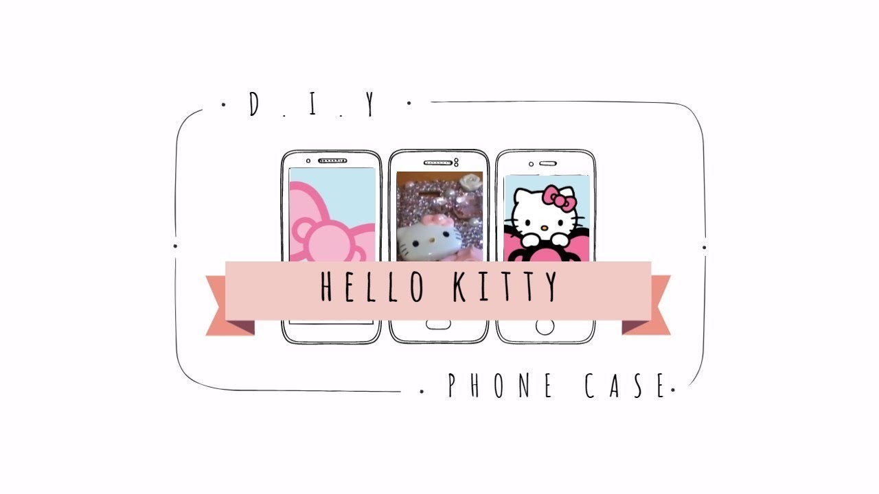 How To Make A Blinged/Deco Hello Kitty Phone Case | Amy Santana