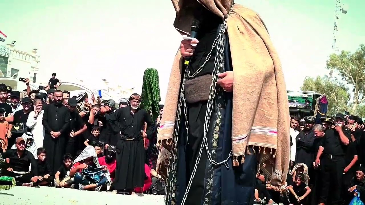 مسيره أهالي الرميثه. تصوير رعد الزريجاوي