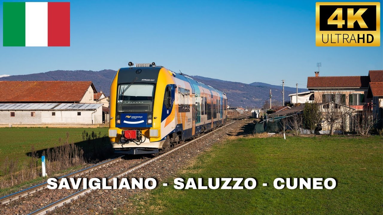 🇮🇹 4K Cab Ride SAVIGLIANO - SALUZZO - CUNEO 🇮🇹