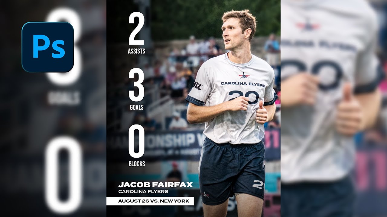 Making a Basic Game Stats Graphic | Sports Photoshop Tutorial
