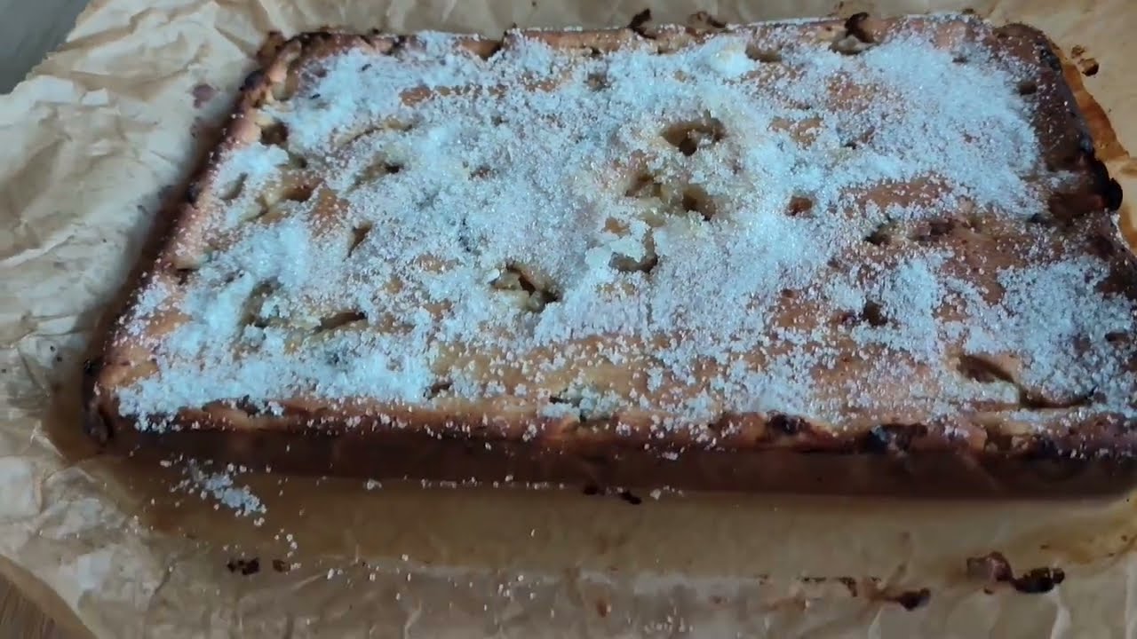 Rabarberu kūka. Пирог из ревеня.