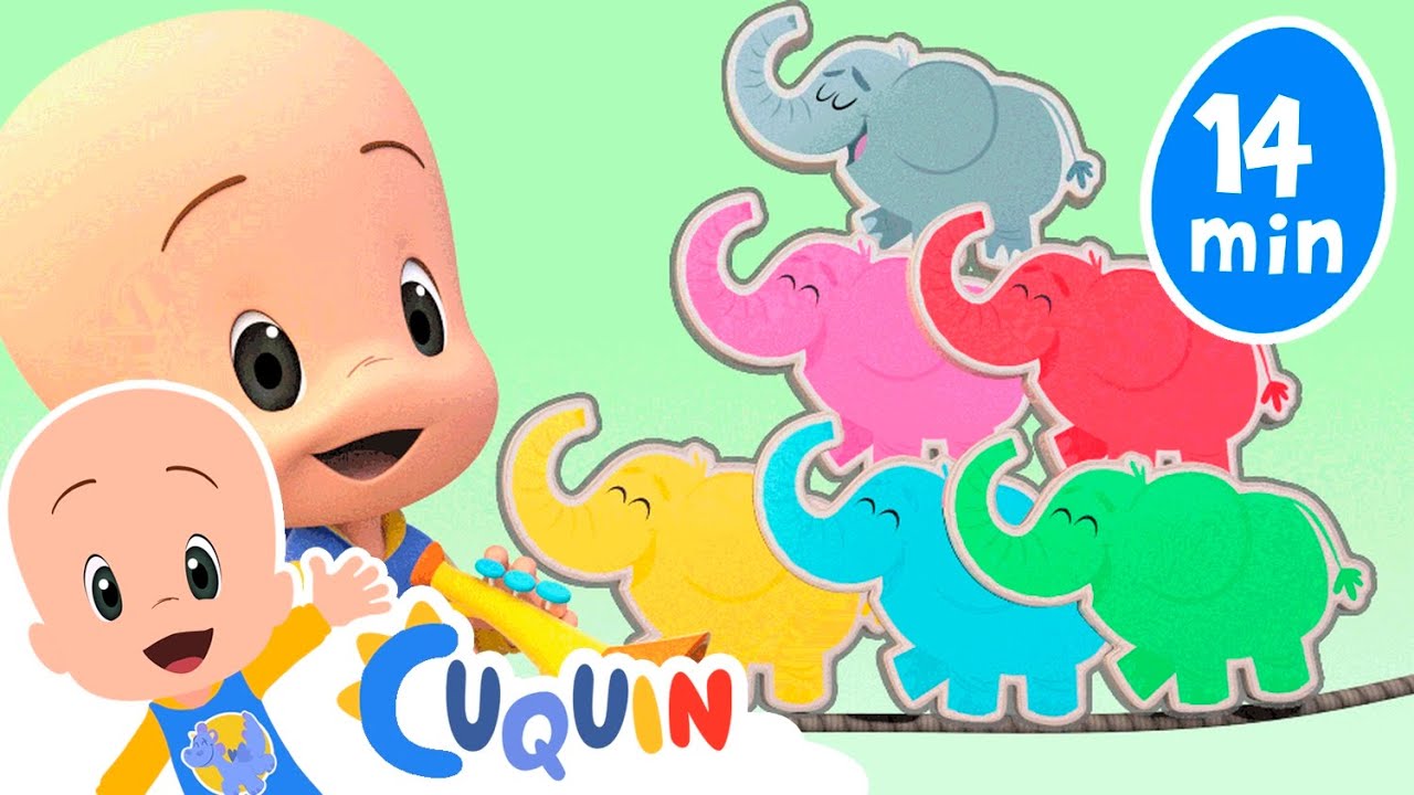 Surprise Eggs with elephants | Cleo & Cuquin Educational Videos for Children