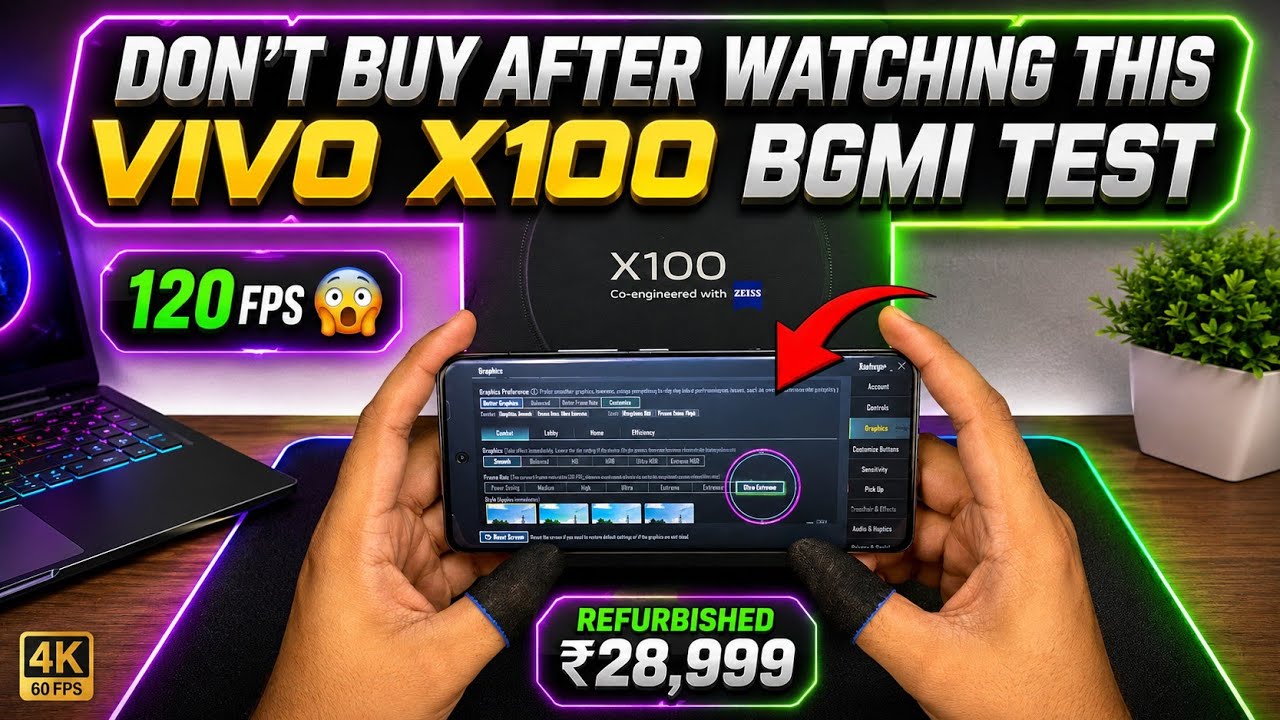 Vivo X100 Bgmi Test 😍 120Fps & camera Test