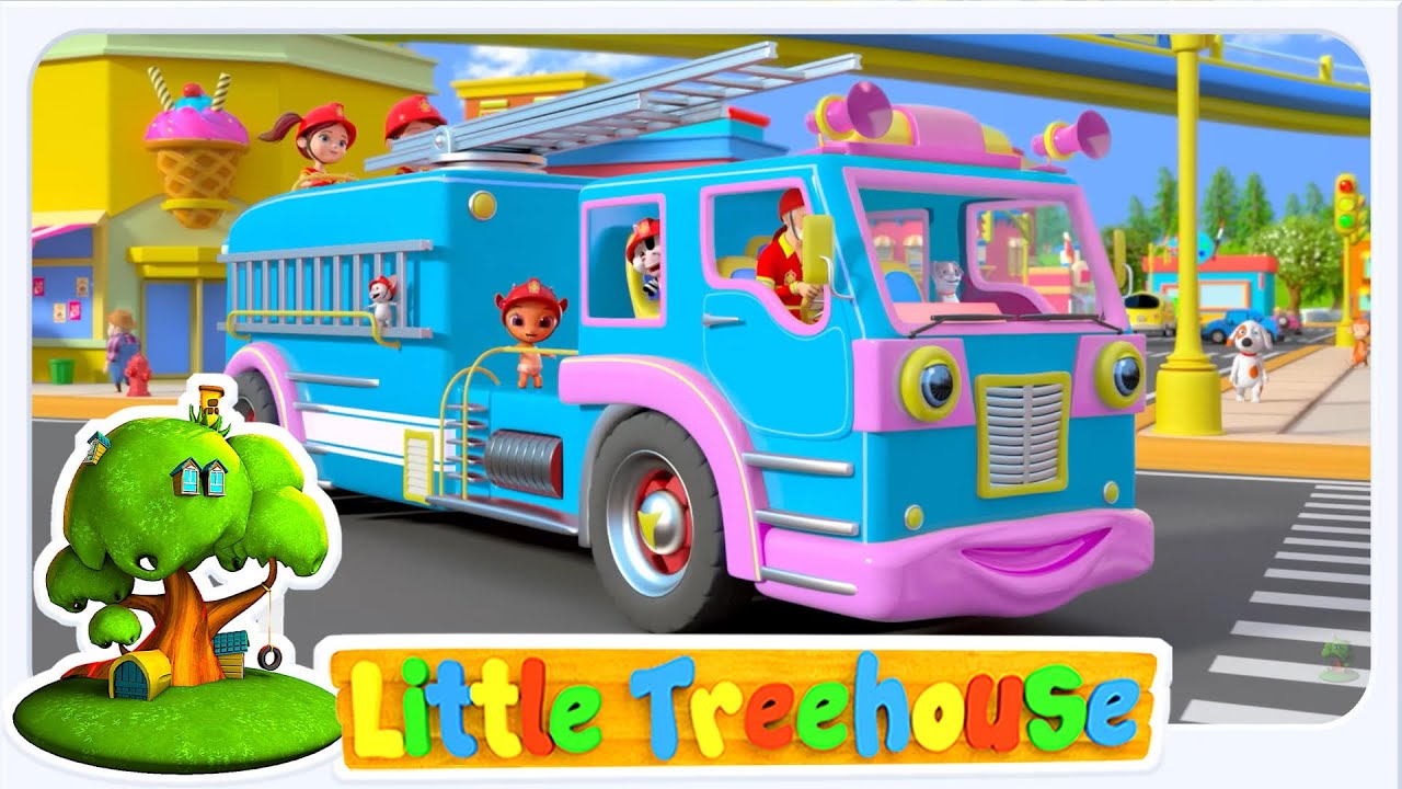 Wheels on the Fire Truck Nursery Rhymes & Emergency Vehicles for Kids