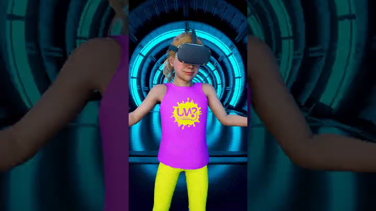 The girl trapped in a VR tunnel