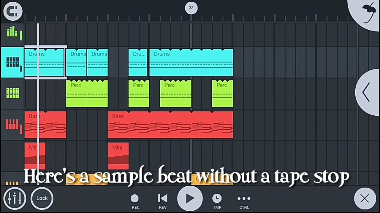 How to make a tape stop effect(Fl Mobile 3)