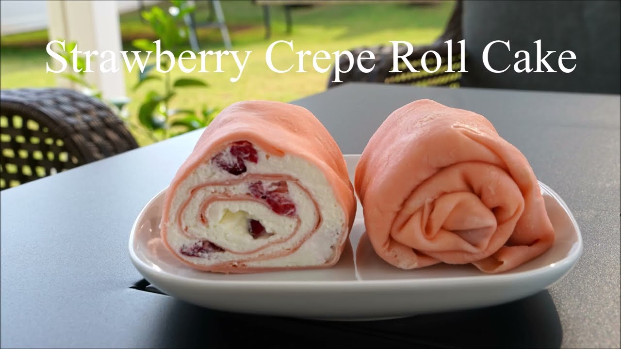 Strawberry Crepe Roll Cake Recipe