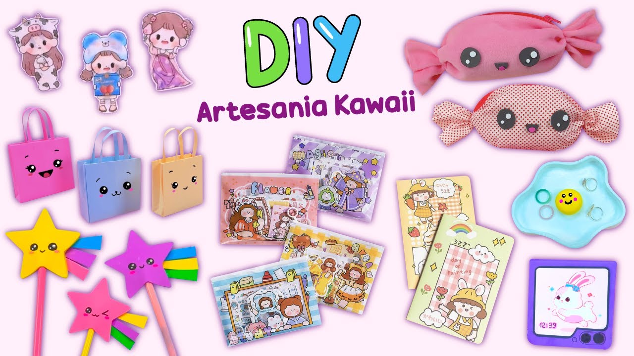 10 ÚTILES ESCOLARES KAWAII - MARCAPÁGINAS - PEGATINAS - ESTUCHE PARA LÁPICES Y MÁS...