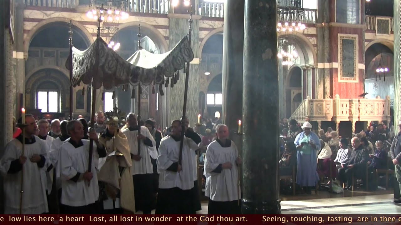 Blessed Sacrament Procession: Westminster Cathedral 2014. A Day With Mary