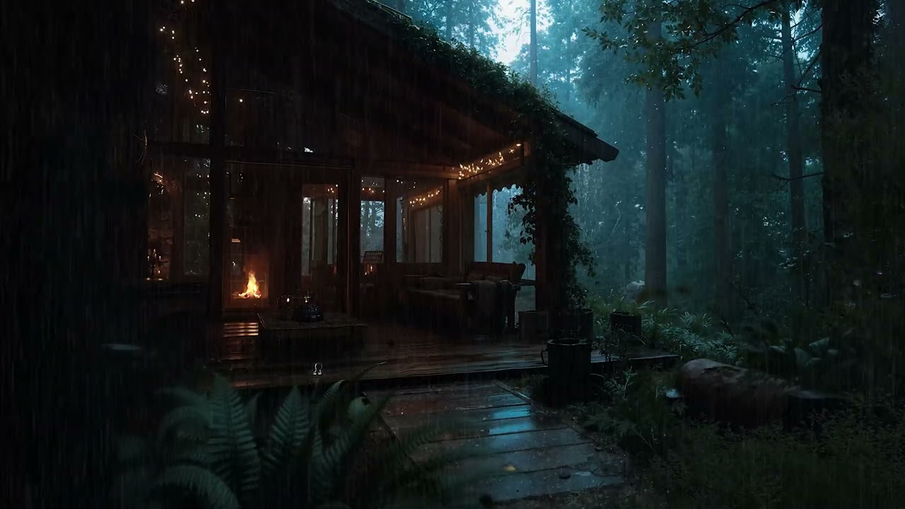 Rain in Forest Tropical with Thunder Sounds | Sleep well and Relaxing with Rain Sounds