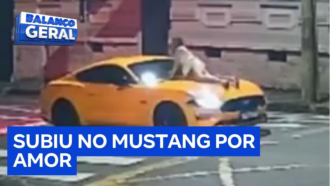 Mulher explica por que se pendurou em Mustang: 