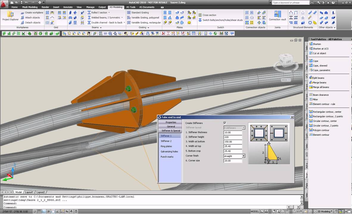 Advance Steel - 3D curved tubular truss modeling and unwrap drawing presentation