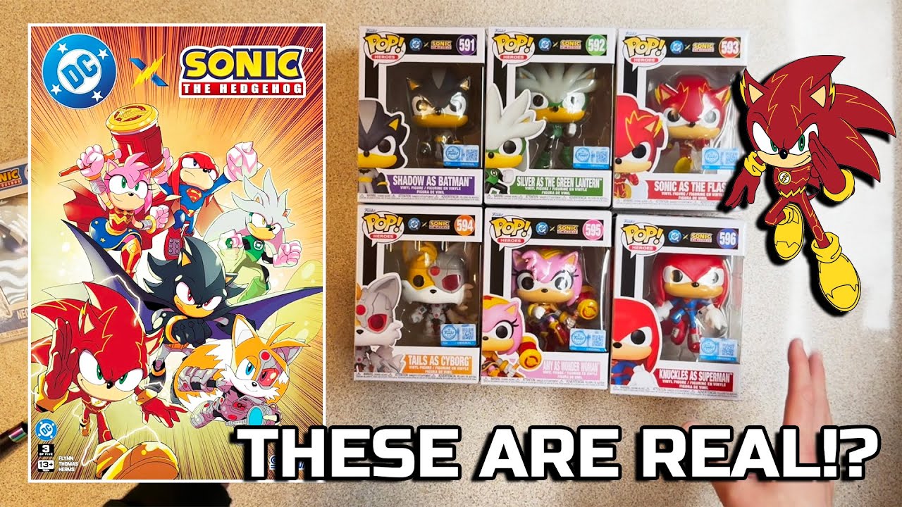 Sonic x DC Justice League Funko Pop Full Set Unboxing