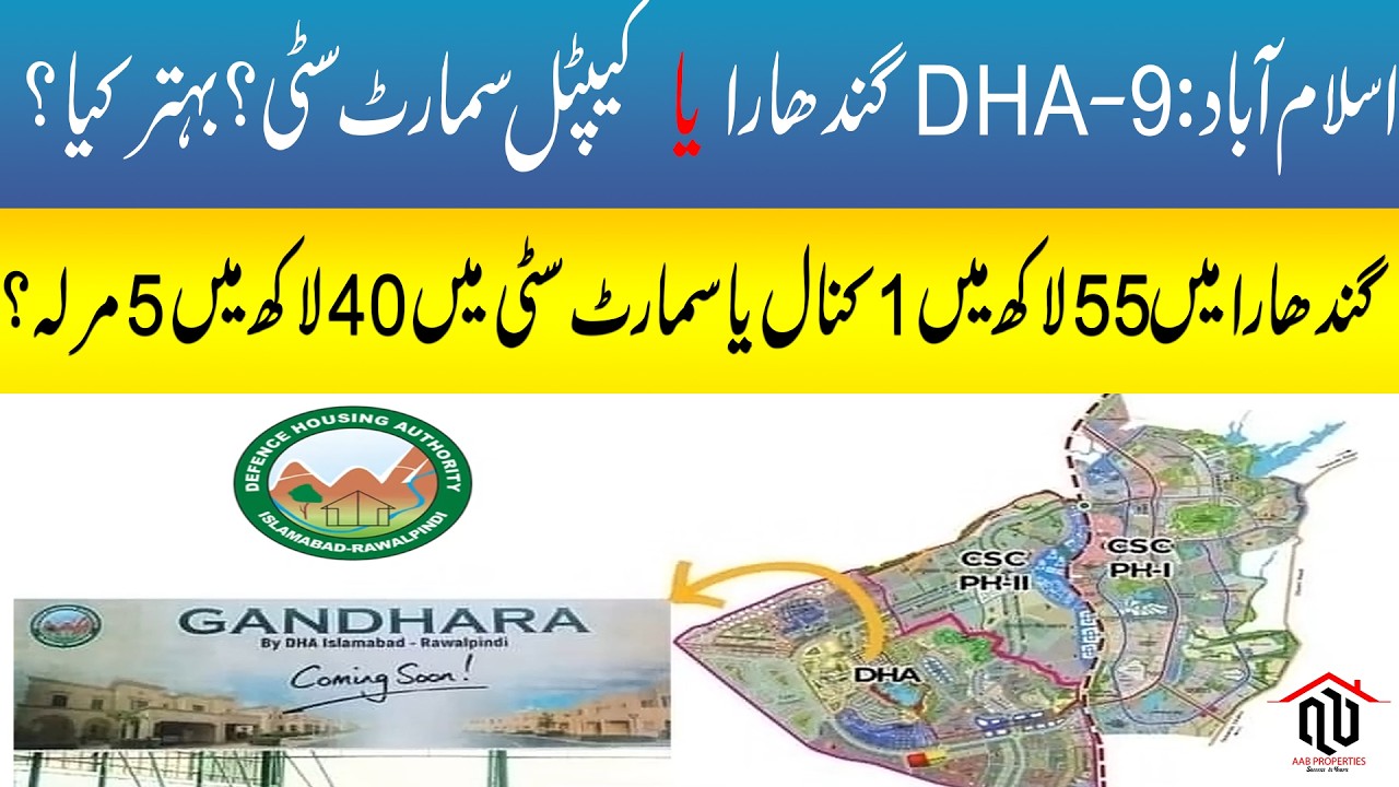 DHA 9 Gandhara vs Capital Smart City 🔥 Konsi Investment Zyada Faida Day Gi? #viral #property #dha