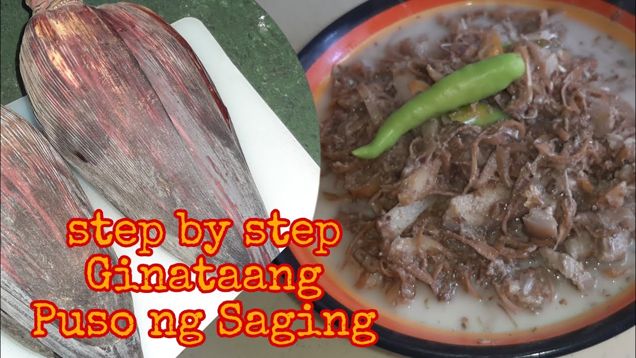 Ganito ko Ginawa ang Masarap na Ginataang Puso ng Saging|Step by step to prepare Puso ng Saging