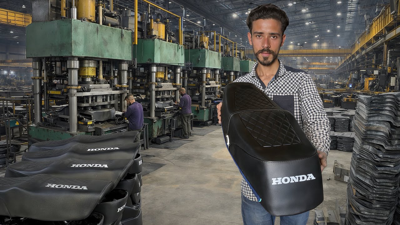 Incredible Manufacturing Process Of Making Motorcycle Seat in a Factory || Mass Production 