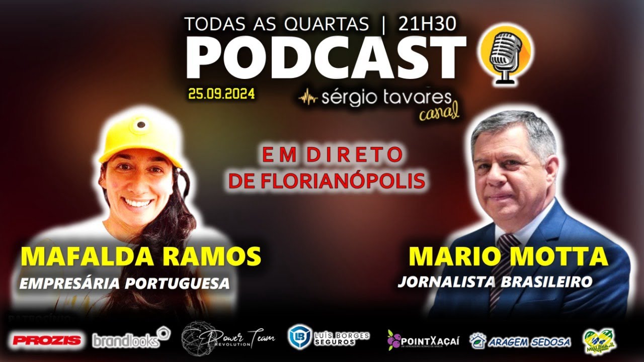 🇧🇷​|🎙𝗣𝗢𝗗𝗖𝗔𝗦𝗧 em Florianópolis: Mário Motta e Mafalda Ramos - Episódio 18