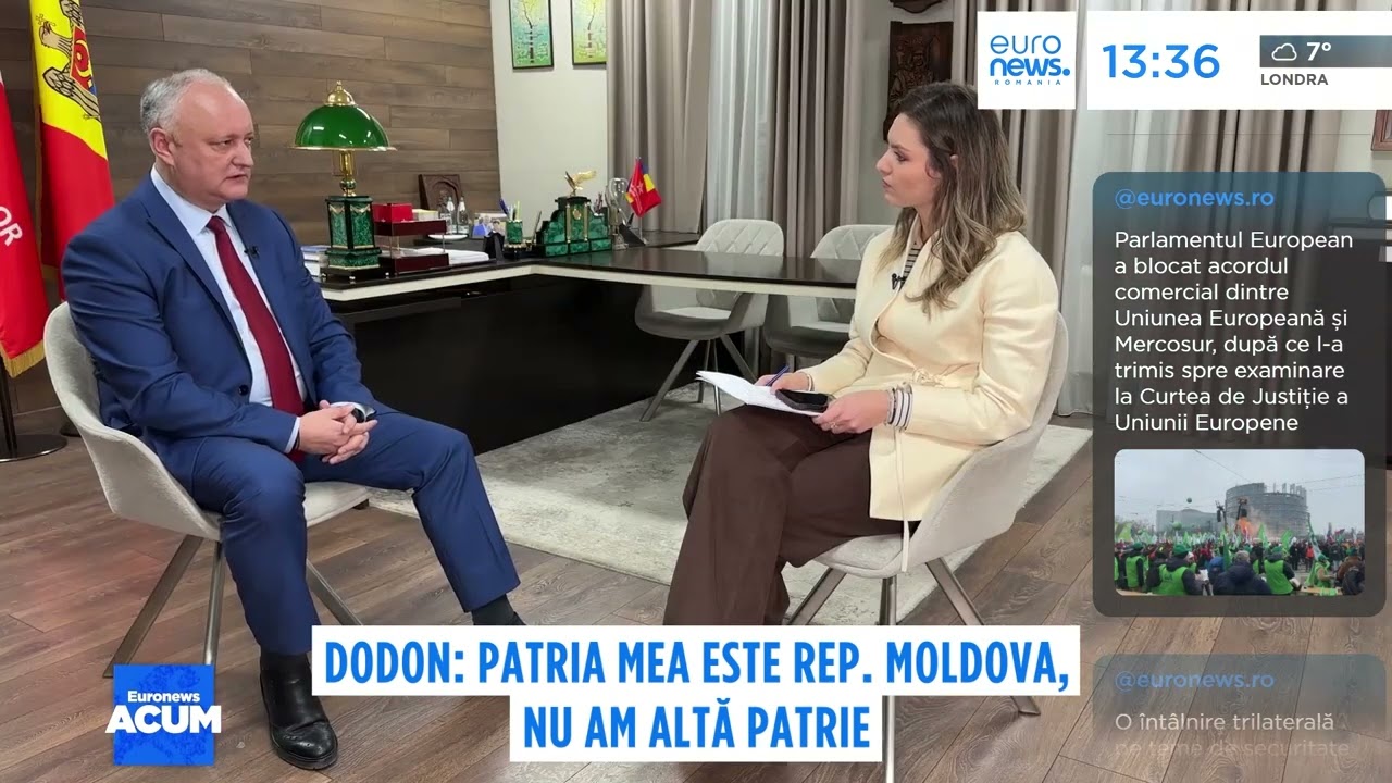 EXCLUSIV. Igor Dodon respinge ideea unui referendum privind unirea cu România