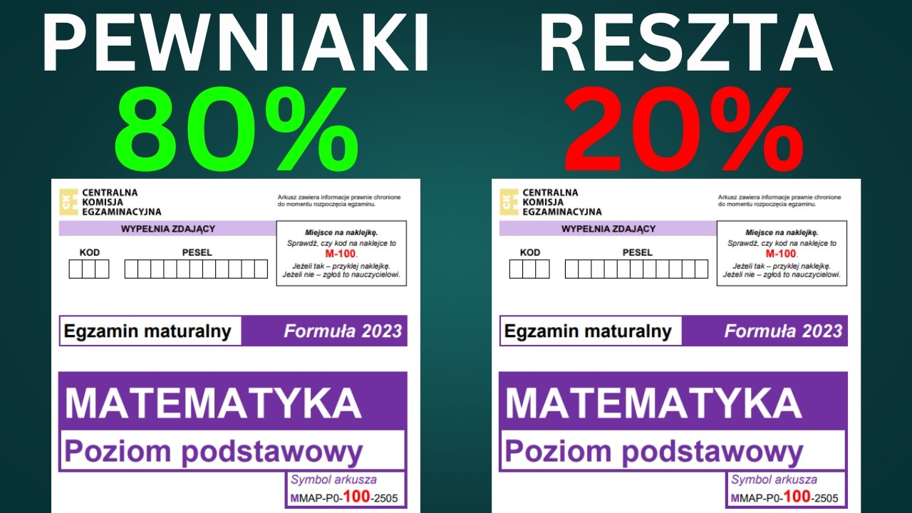 Ile procent uzyskasz na maturze z PEWNIAKÓW?