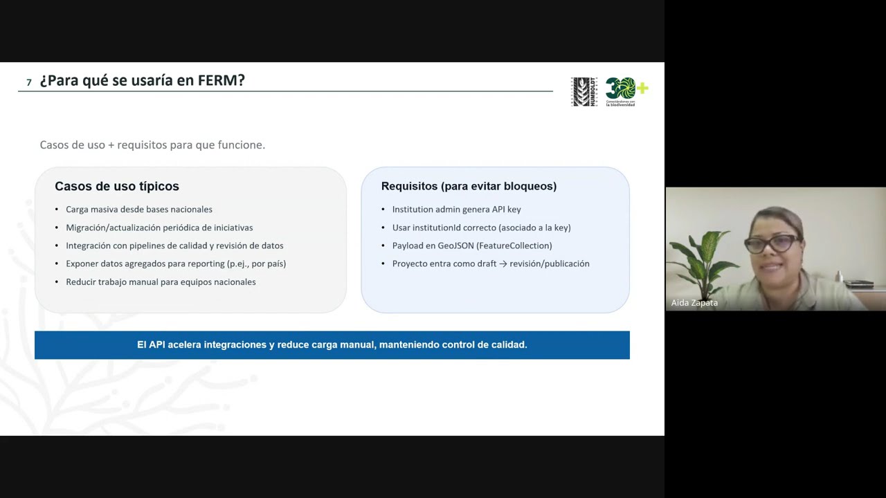 Sesi&oacute;n 2: Uso de API para cargar bases de datos nacionales en el FERM