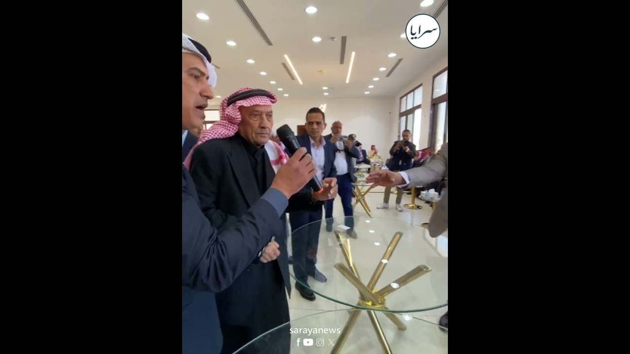 الشيخ ضيف الله القلاب شيخ مشايخ بني حسن يستقبل رئيس الوزراء السابق بشر الخصاونة بحضور رجالات الدولة