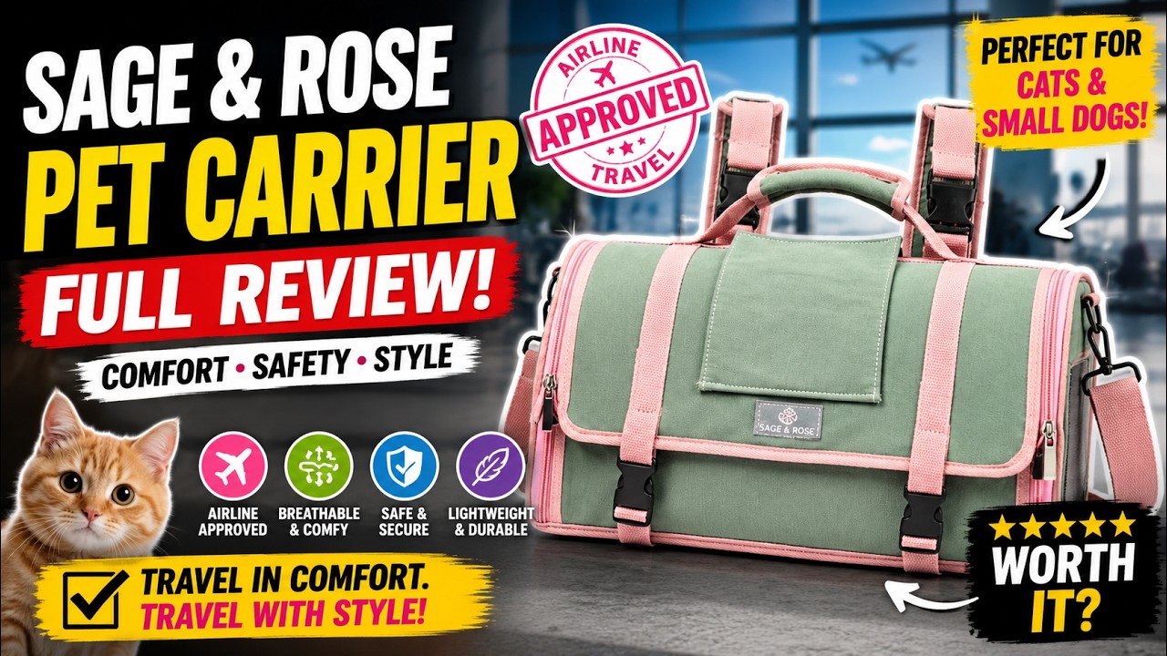 Sage & Rose Pet Carrier Review | Best Airline Approved Cat & Small Dog Carrier?