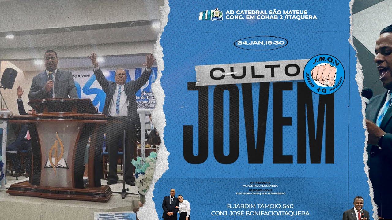 AD CATEDRAL SÃO MATEUS | CONG. COHAB 2 | CULTO COM OS JOVENS - J.M.Q.V | 24/01/2026