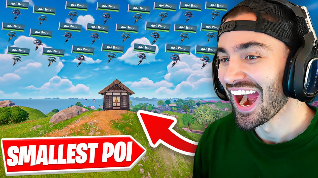 I Got 100 Players to Land at the SMALLEST POI in Fortnite History!