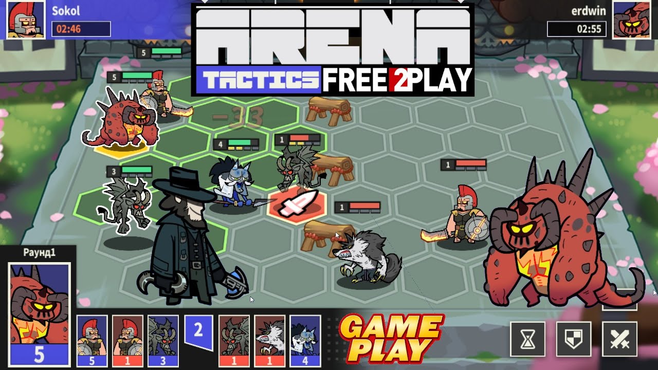 Arena Tactics ★ Gameplay ★ PC Steam [ Free to Play ] turn-based PVP Fights Game 2021 ★ 1080p60FPS