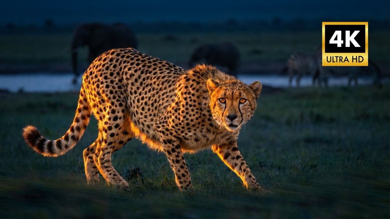 Night at the Waterhole | Hidden Wildlife of South Africa (4K)