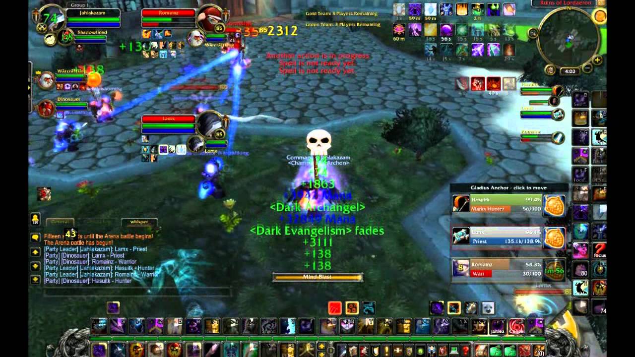 WoW 3v3: Gladiator Shadow Priest Jahmillz - Shatterplay vs. KFC