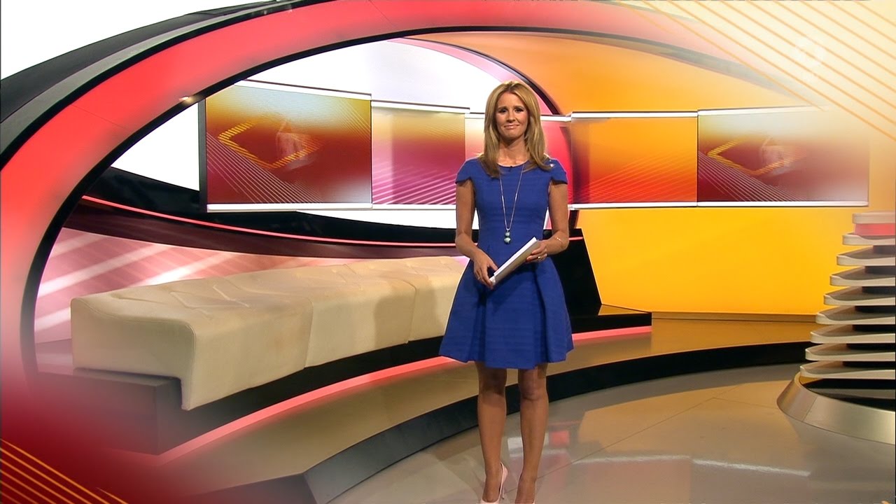 Mareile Höppner - Brisant HD - 24.08.2016 - Blue Summer Dress & Light Pink Heels