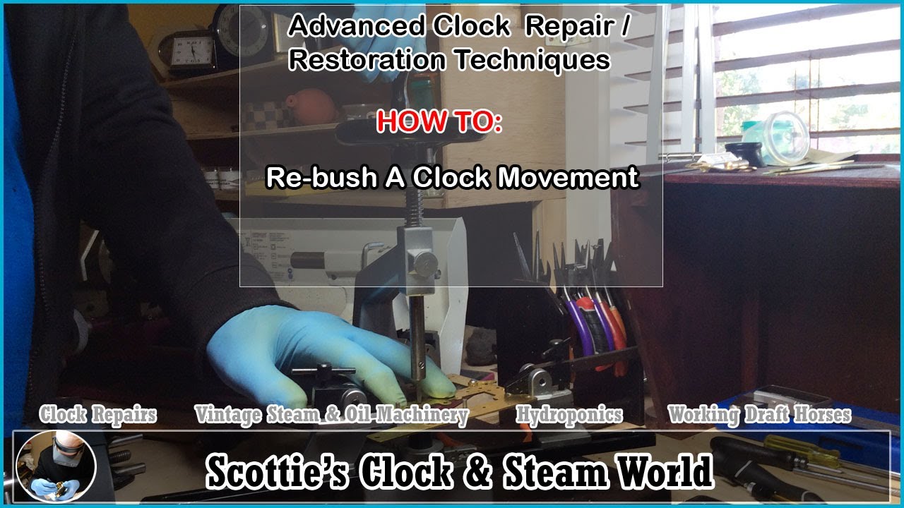 How to rebush an American clock movement #americanclockrepairs #ScottiesClockWorld #AnsoniaClocks