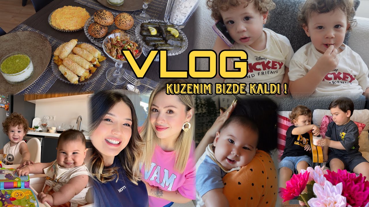 İKİ BEBEKLE MİSAFİR HAZIRLIĞI 🤩 + DUBAİ MUHALLEBİ | KUZENİM BİZDE YATIYA KALDI | KAŞ GÜNCELLEMESİ