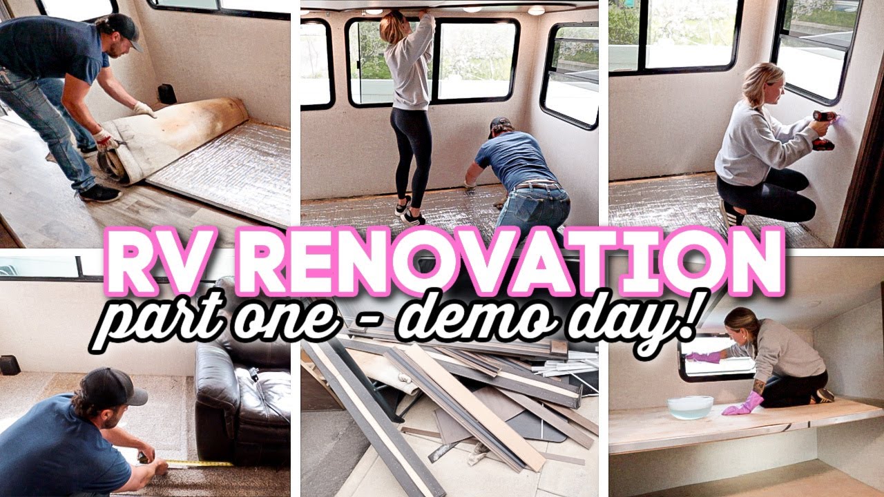 THE START TO OUR RV MAKEOVER // Part ONE // DEMO DAY!