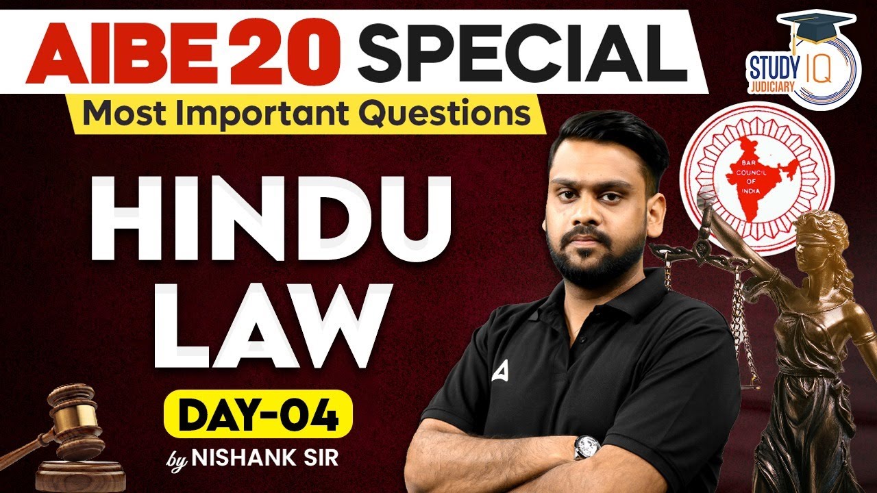 Most Important Hindu Law MCQs for AIBE 20 - Part 4 | Practice Questions by Nishank sir