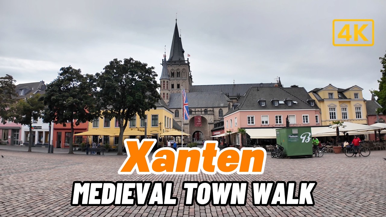 Xanten in 4K – Explore Medieval Streets & Historic Market Vibes | Virtual Walking Tour Germany