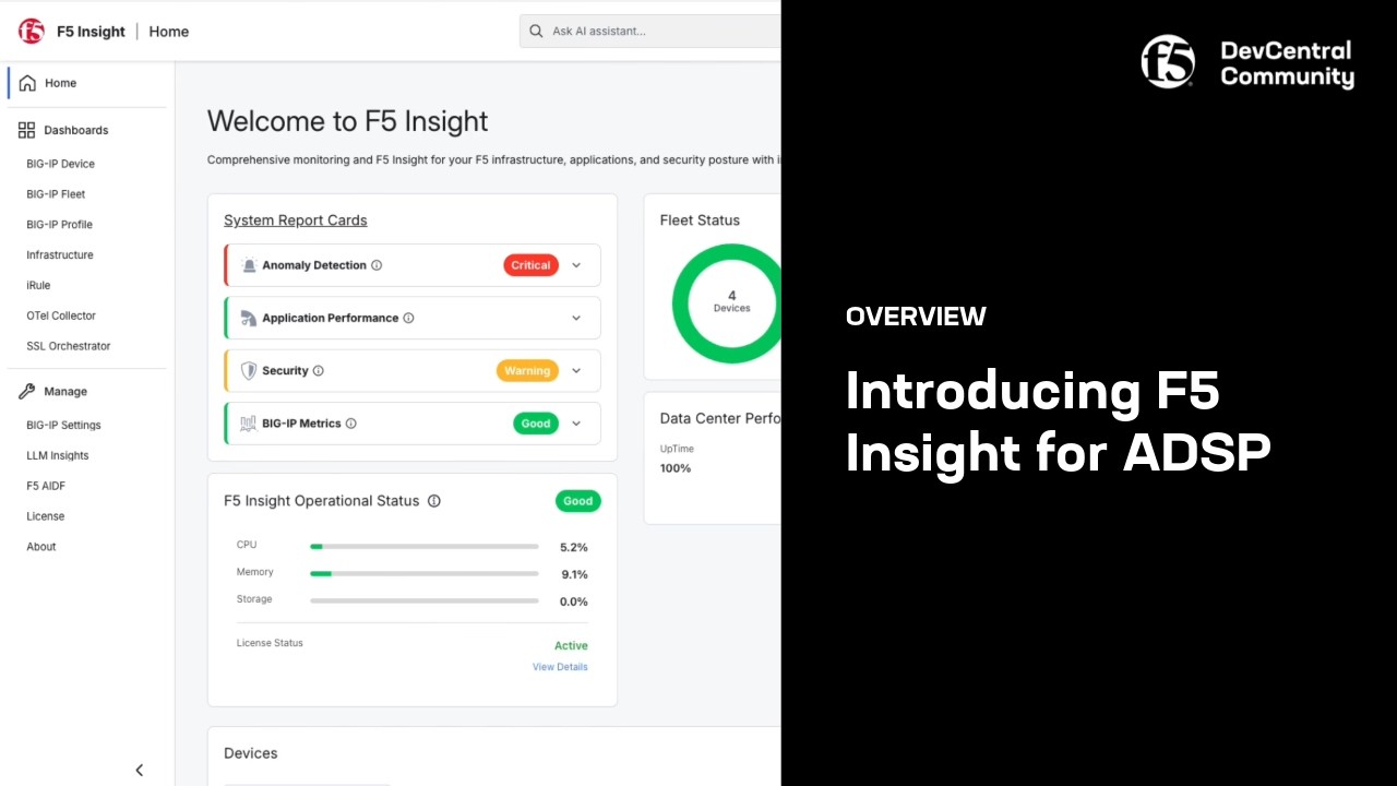 Introducing F5 Insight for ADSP