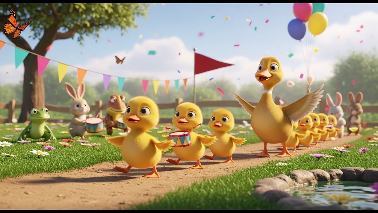 Quack Quack Duck Parade | Fun Duck Song for Kids | Nursery Rhymes & Songs for Children