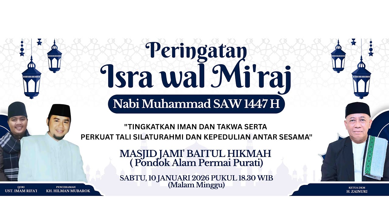 🔴LIVE ISRA WAL MI'RAJ MUHAMMAD SAW 1447H // UST.KH. HIKMAN MUBAROK  // 10.01.26 // EMAN SOUND
