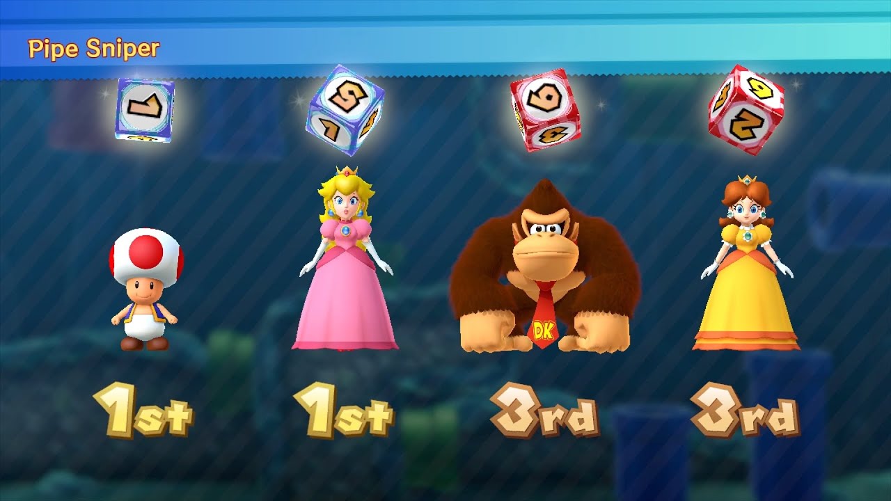 Mario Party 10 Mario Party #578 Toad vs Peach vs DK vs Daisy Whimsical Waters Master Difficulty