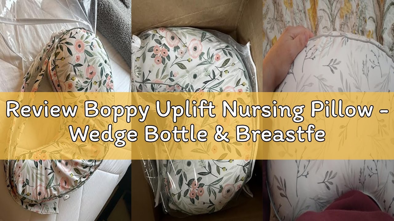 Review Boppy Uplift Nursing Pillow - Wedge Bottle & Breastfeeding Pillow to Reduce Spit-Up and Reflu