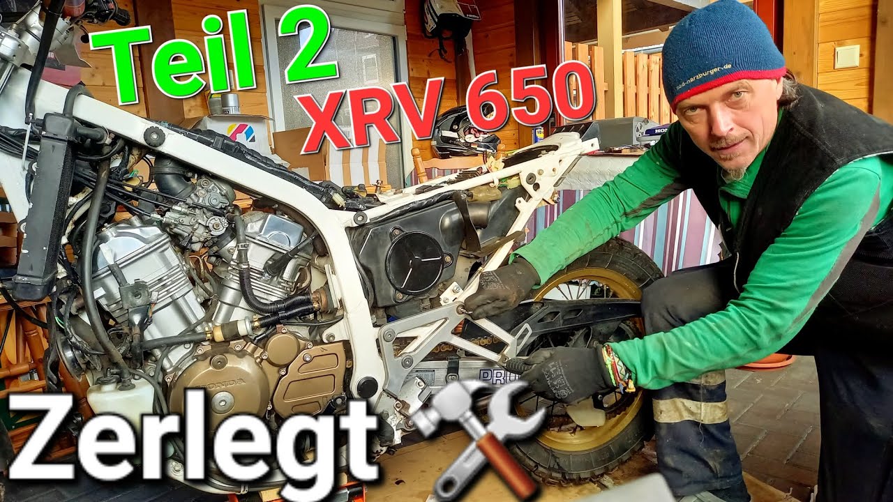 🇯🇵 Africa Twin RD03 XRV650 🛠 Teil 2 Batterie Zündkerzen Auspuff Rahmen #classicbike