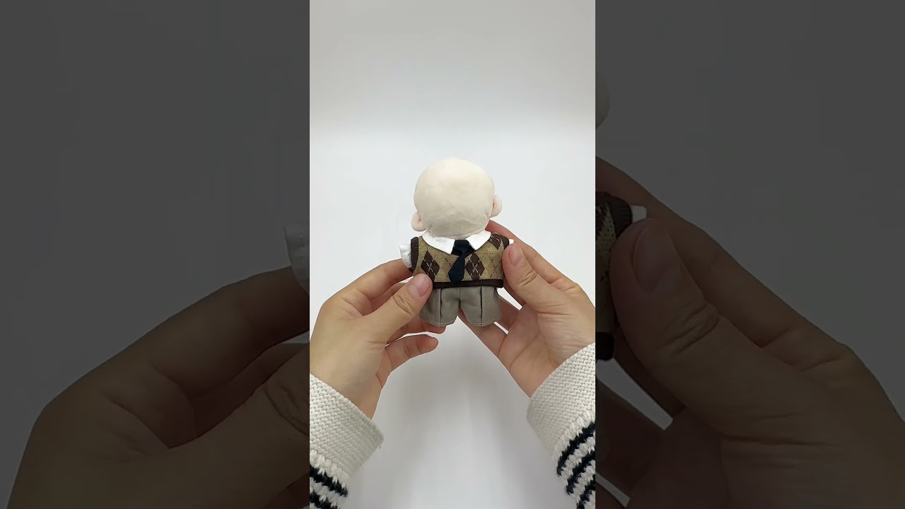 10cm Plush Doll Clothes Shirt Pants Tie Vest Campus Suit 